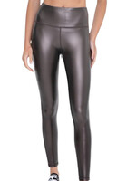 Black Glossy High-Waist Leggings