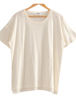 Whip Cream Short Sleeve Relaxed Basic Washed Tee
