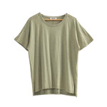 Sage Green Short Sleeve Relaxed Basic Washed Tee
