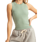 Sage Green Essential Ribbed Tank Top