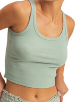 Sage Green Scoop Neck Bodycon Tank