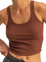Chestnut Scoop Neck Bodycon Tank