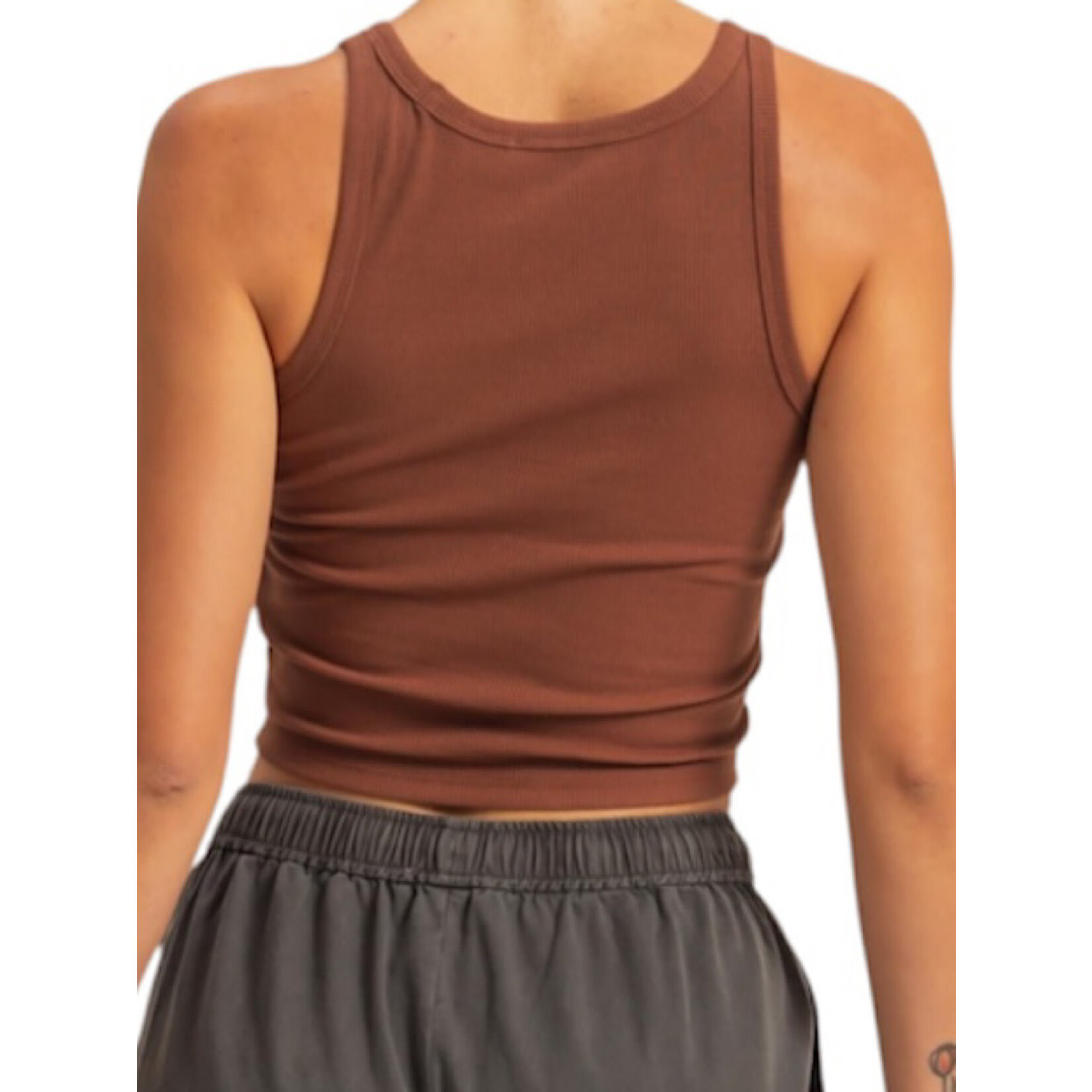 Chestnut Scoop Neck Bodycon Tank