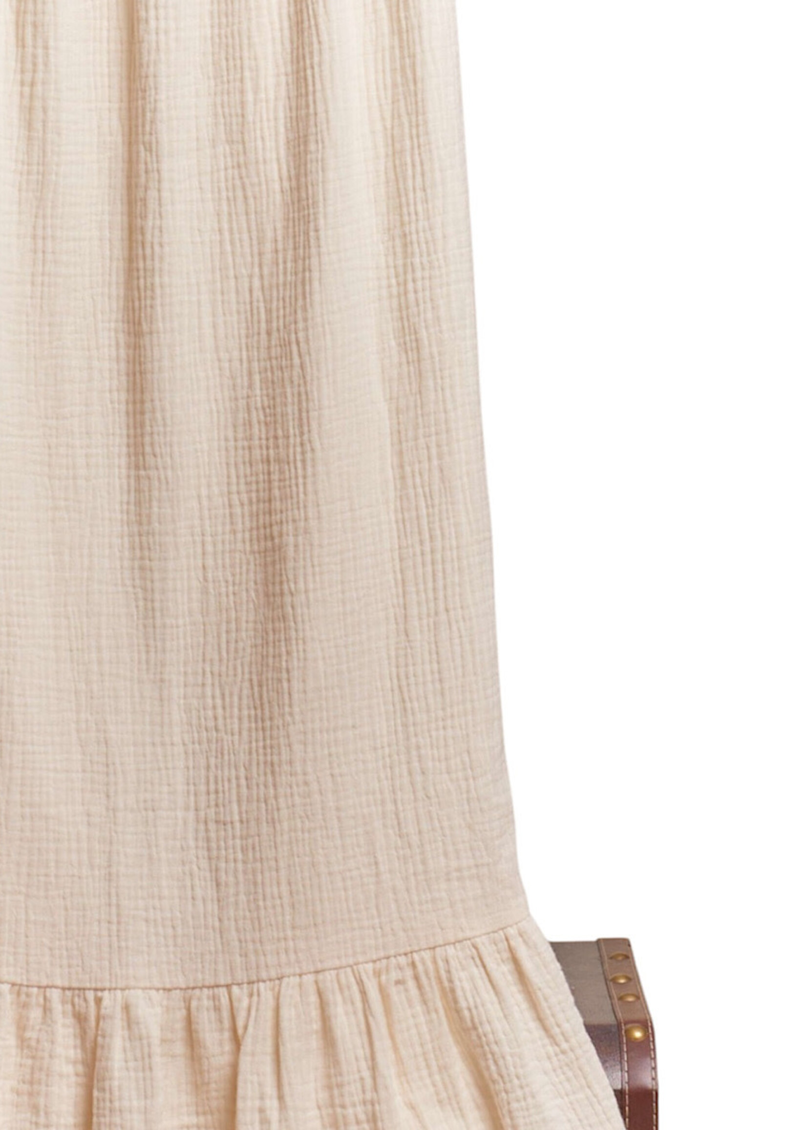 Ivory Spaghetti Strap Ruffle Maxi Dress