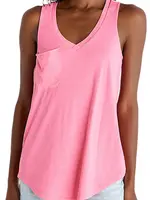 Z Supply Z Supply Pocket Racer Tank Flamingo