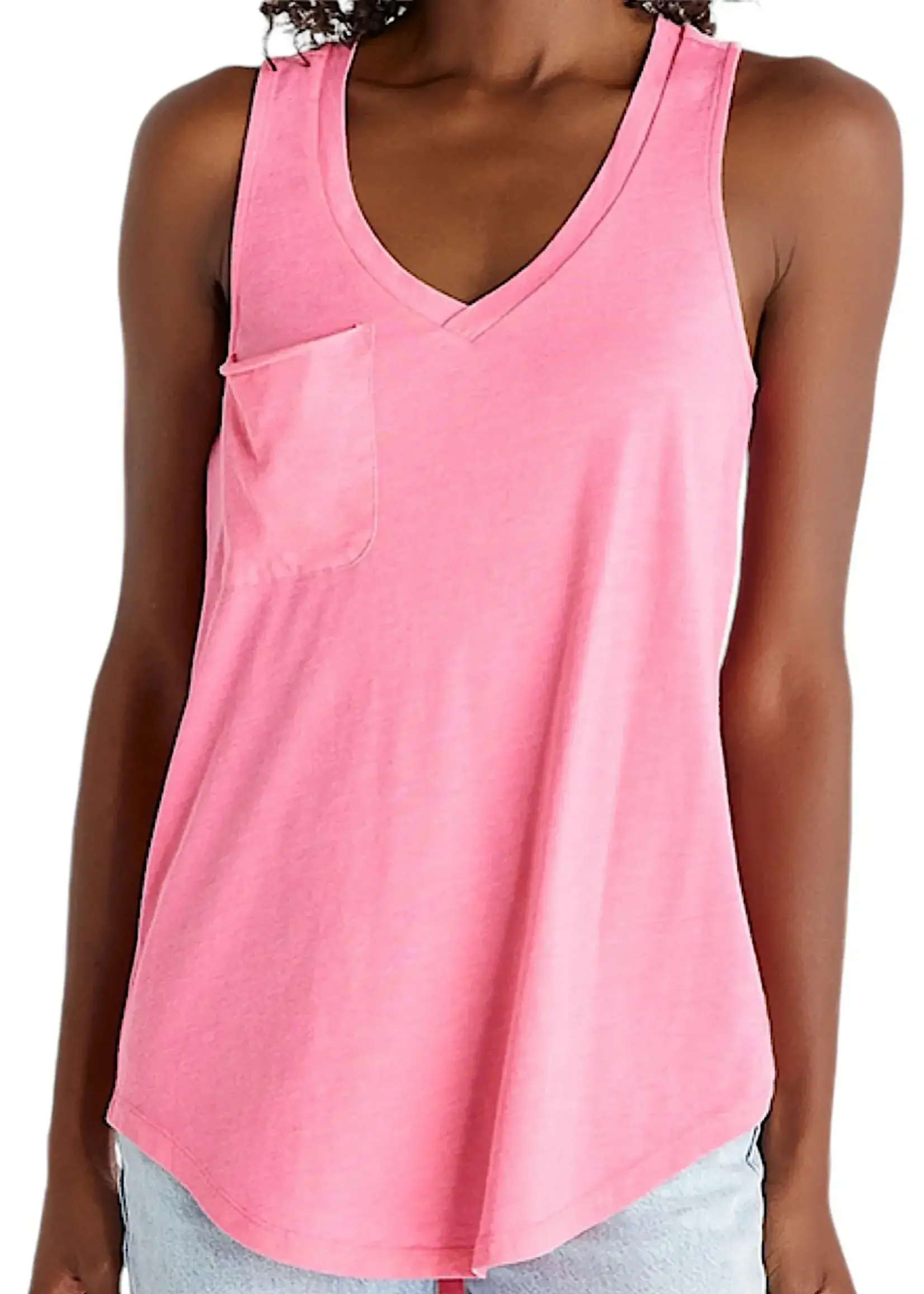 Z Supply Z Supply Pocket Racer Tank Flamingo
