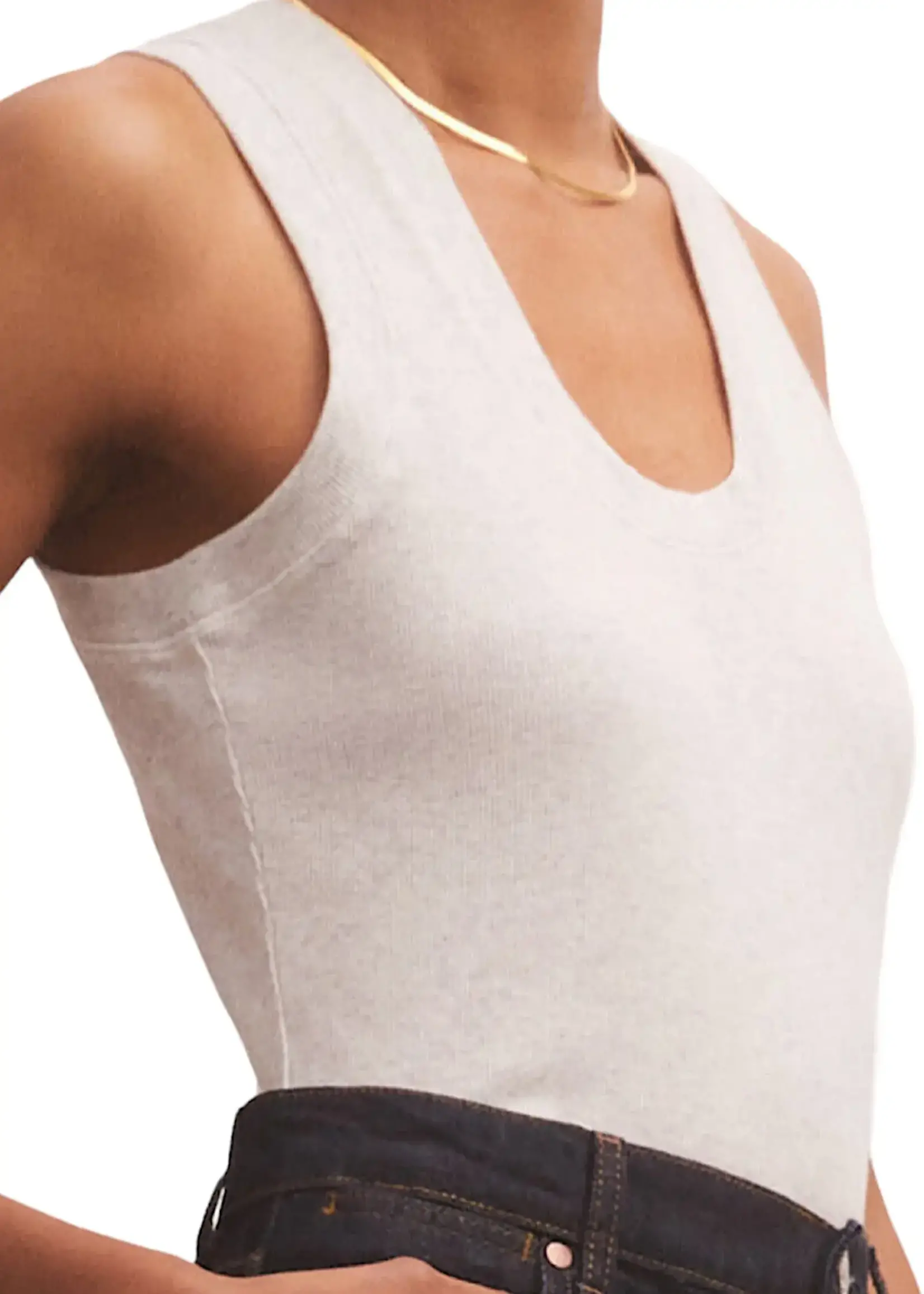Z Supply Z Supply Sirena Rib Tank Light Heather Grey