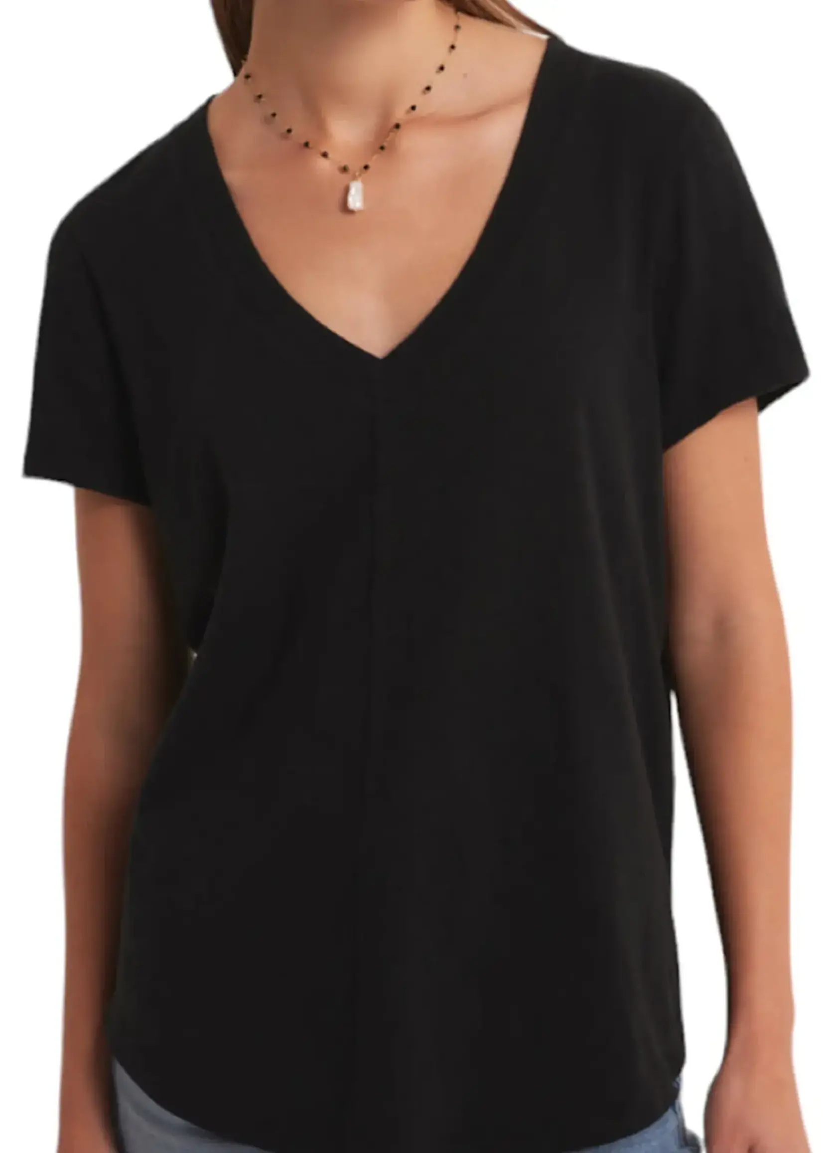 Z Supply Z Supply Asher V Neck Tee Black