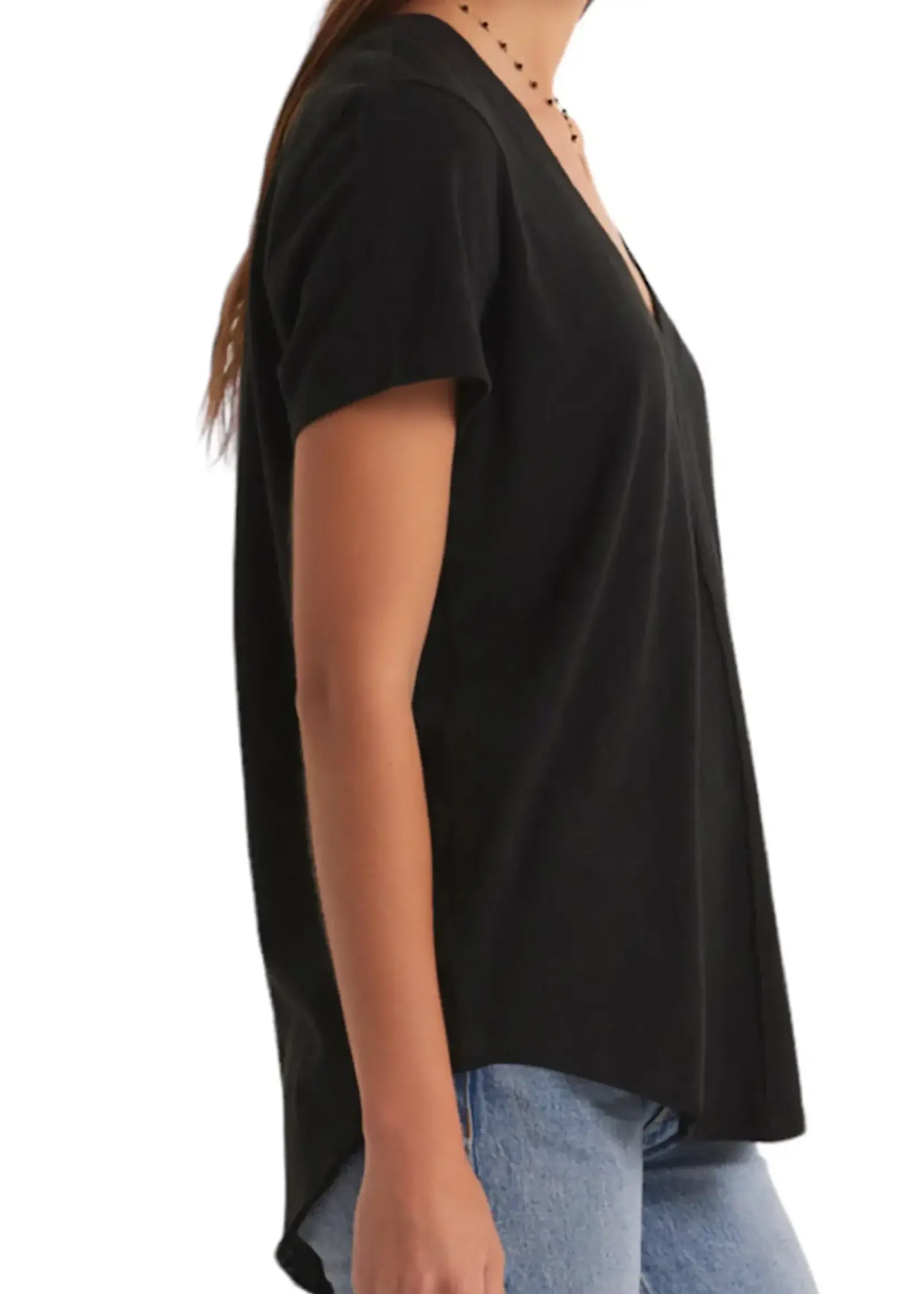 Z Supply Z Supply Asher V Neck Tee Black