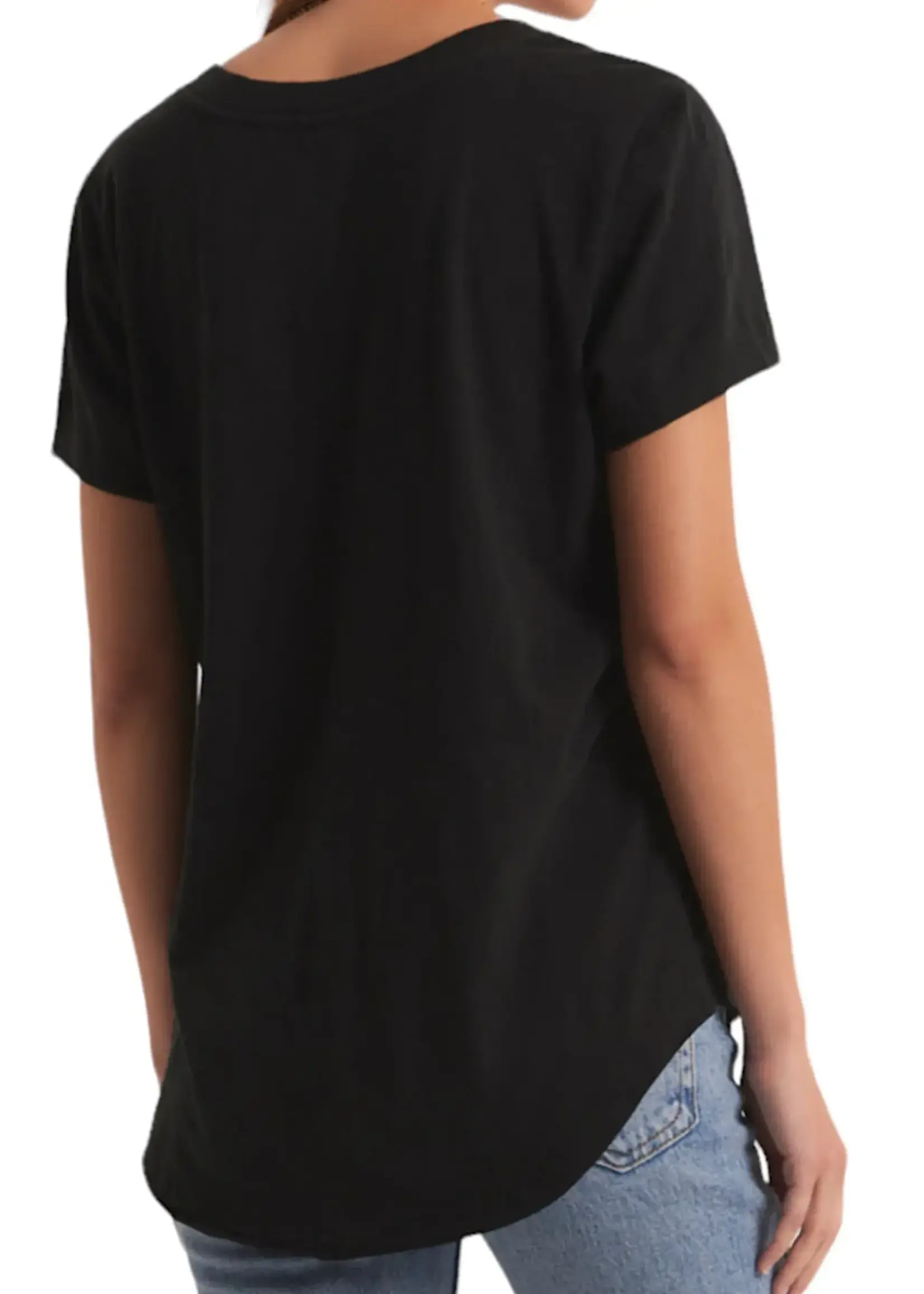 Z Supply Z Supply Asher V Neck Tee Black