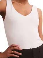 Z Supply Z Supply Avala V-Neck Rib Top White