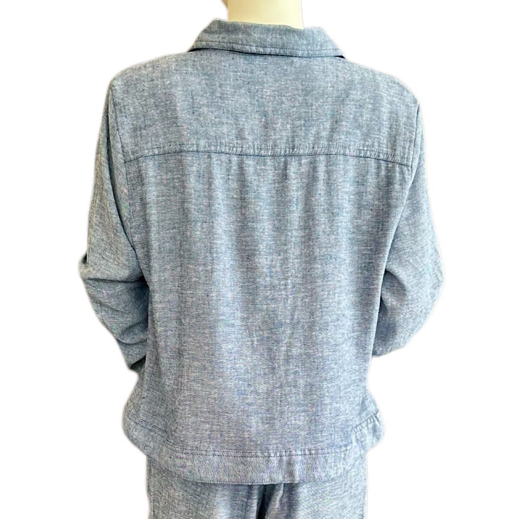 Indigo Chambray Linen Jean Style Jacket