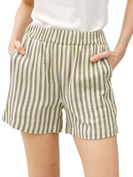 Chive Striped Gauze Short with Pockets