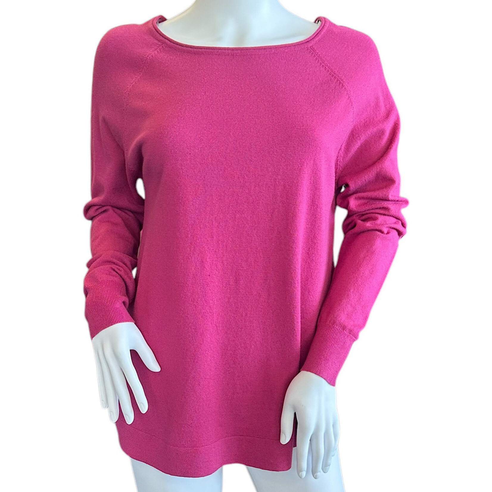 Light  Magenta High Low Sweater