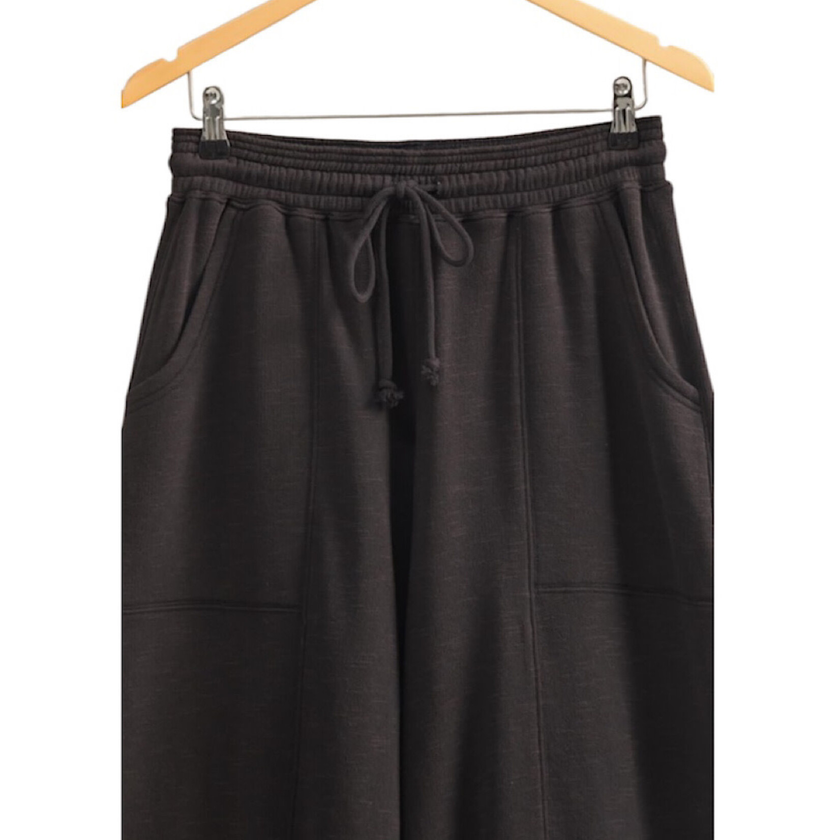 Black Drawstring Waist Jogger Sweatpants