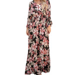 Floral Printed Gauze Maxi Dress