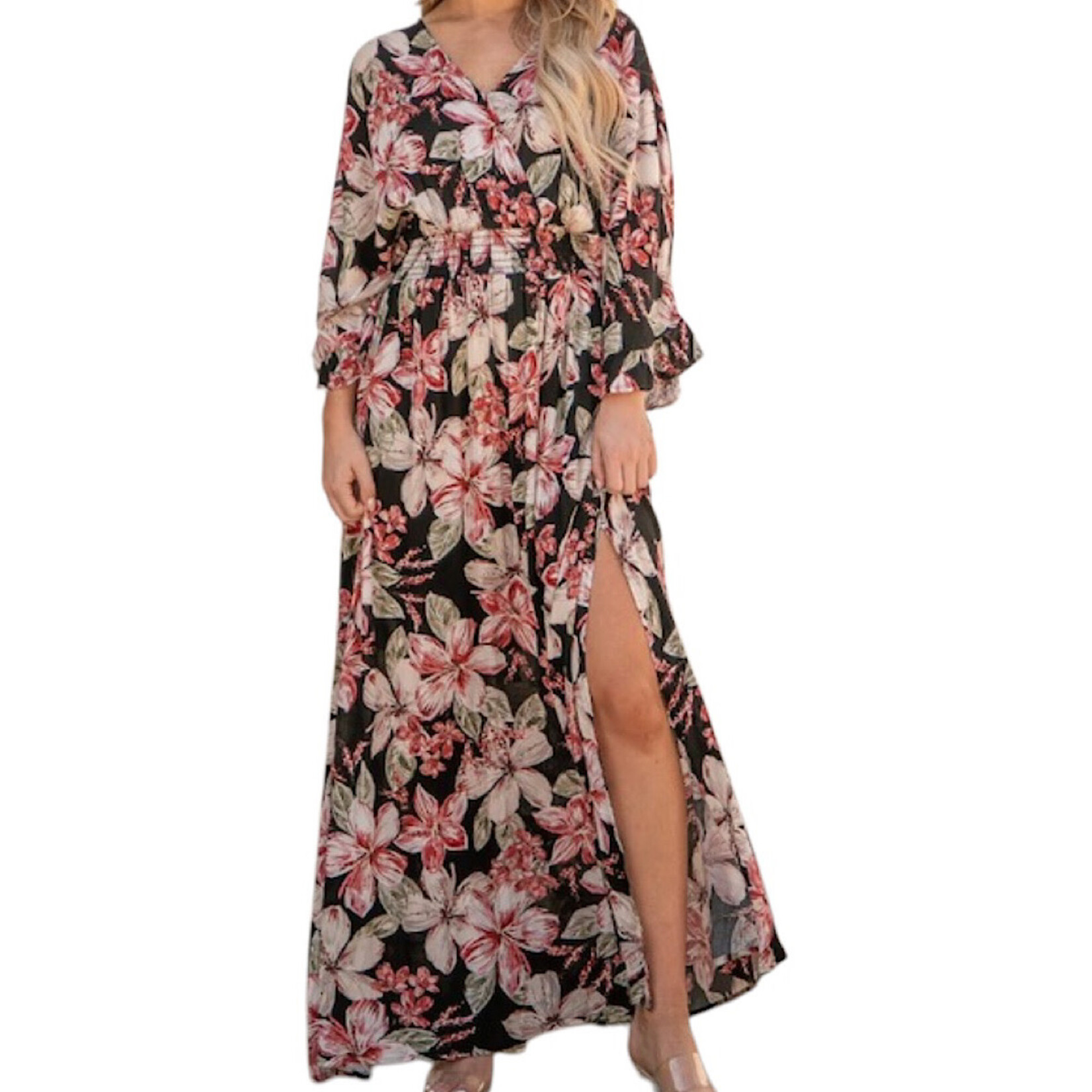 Floral Printed Gauze Maxi Dress
