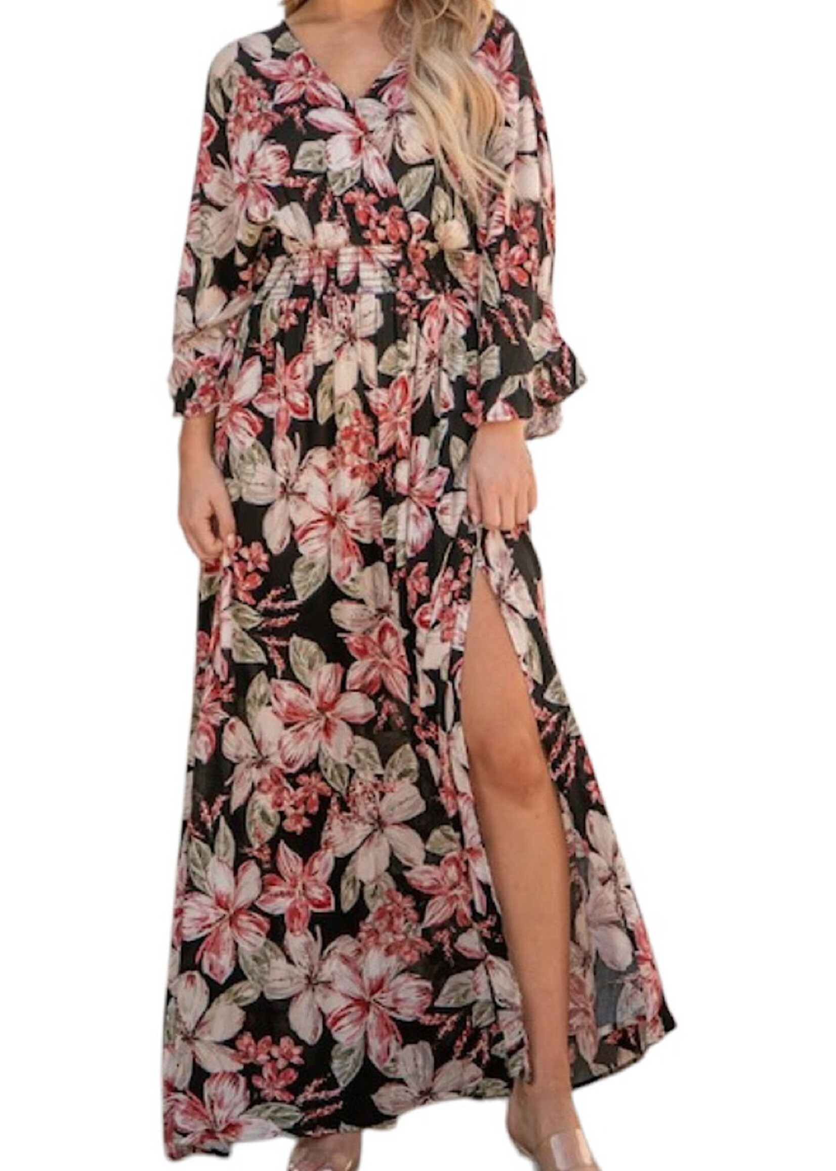 Floral Printed Gauze Maxi Dress