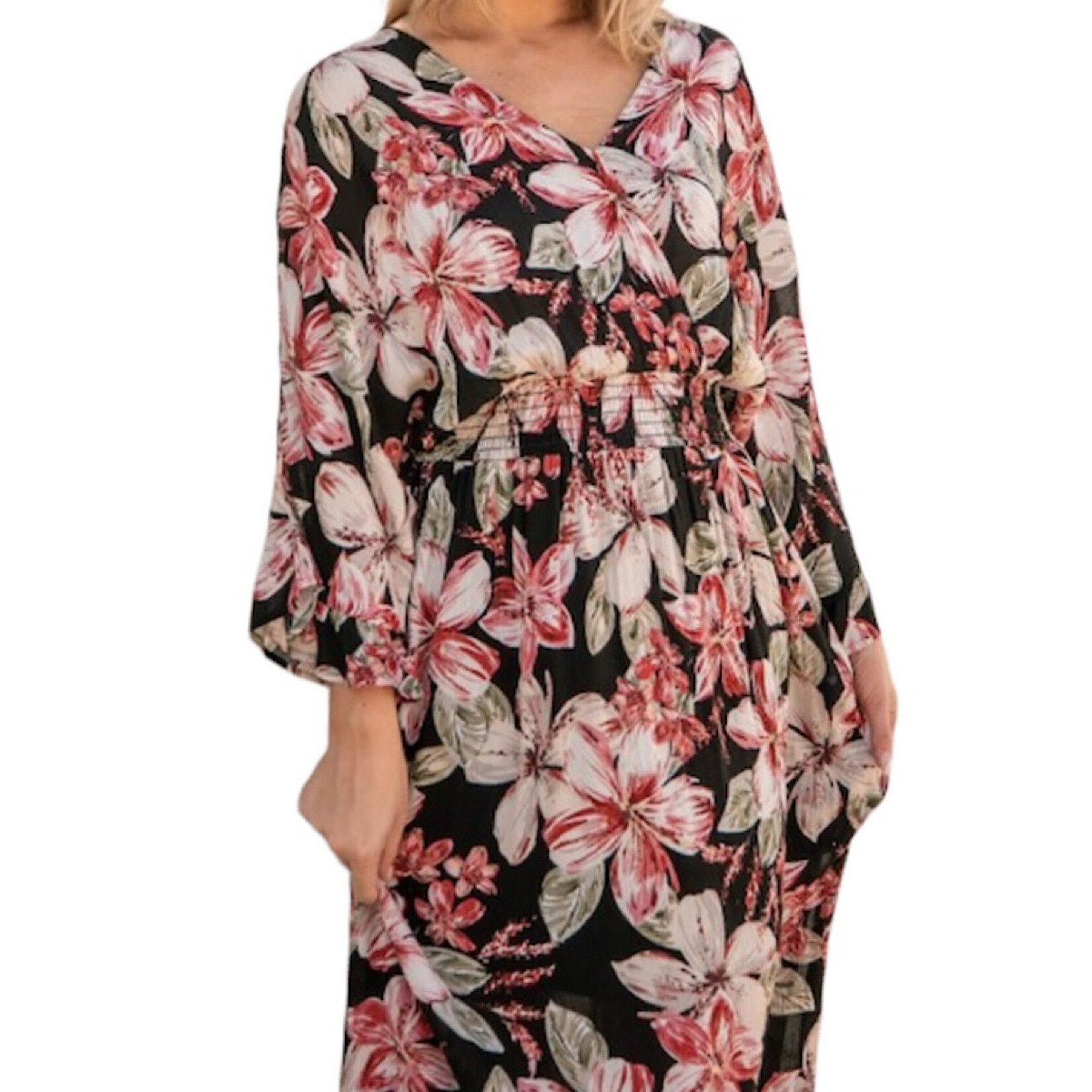 Floral Printed Gauze Maxi Dress