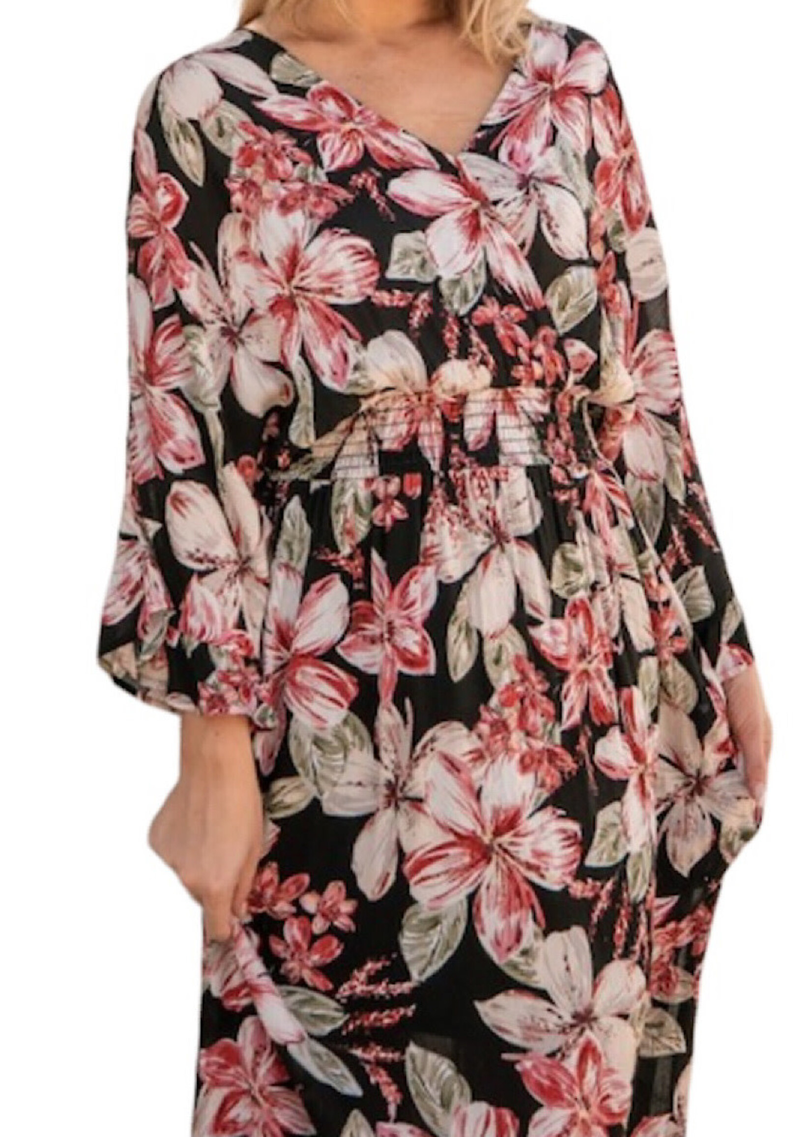 Floral Printed Gauze Maxi Dress