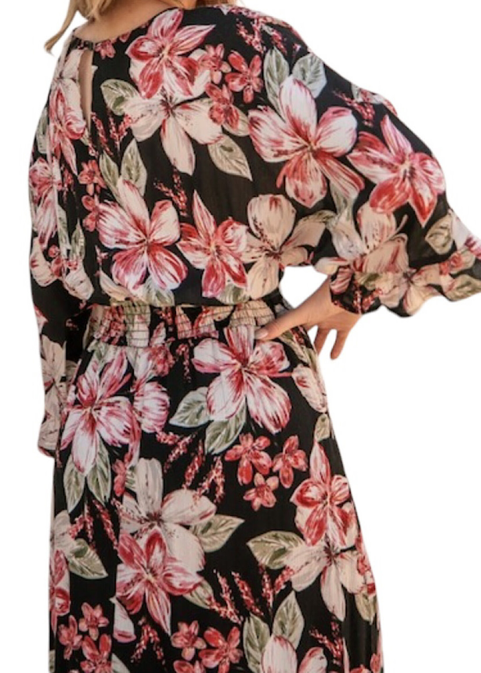 Floral Printed Gauze Maxi Dress
