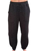 Black Drawstring Waist Jogger Sweatpants