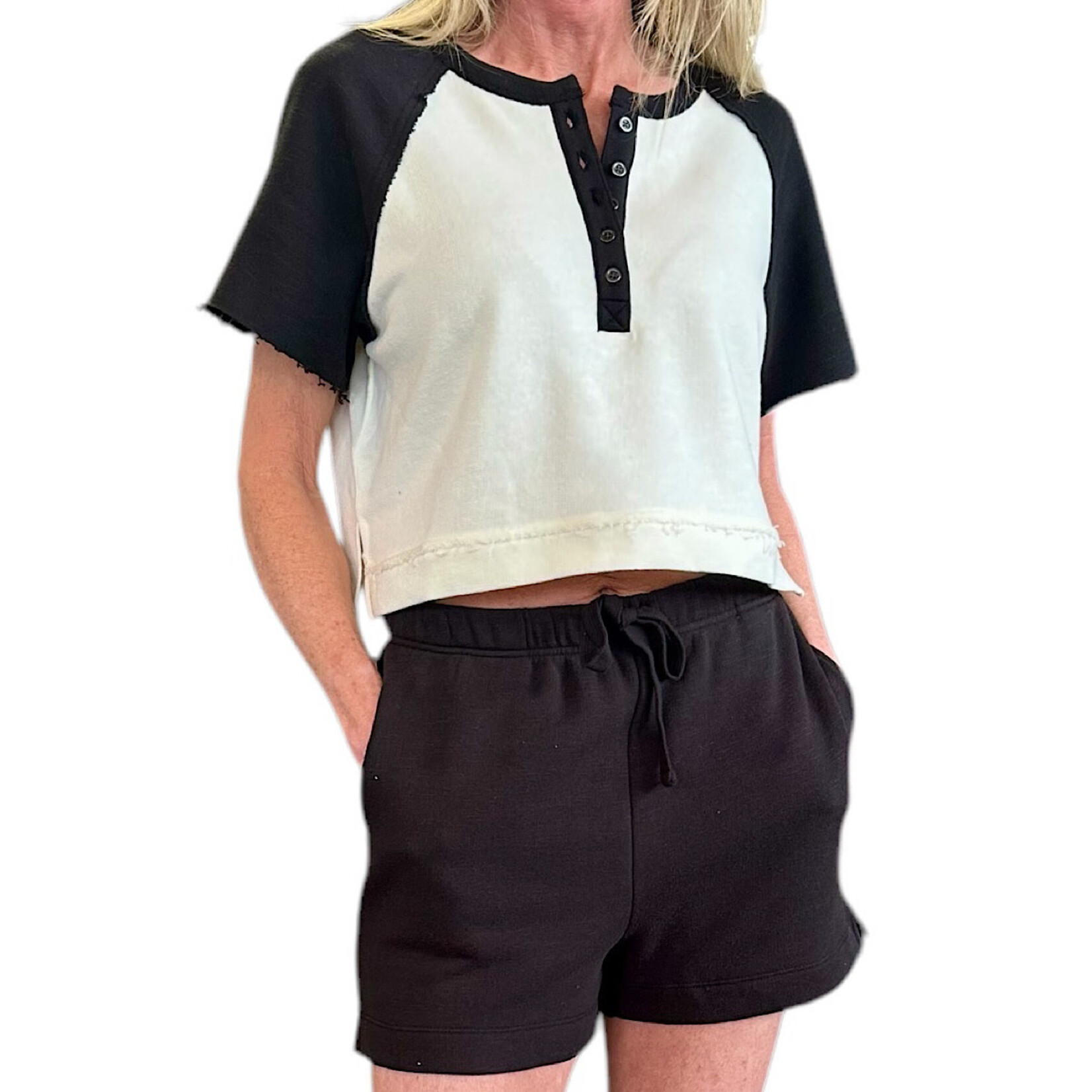 Black Flowy Shorts with Elastic Waist