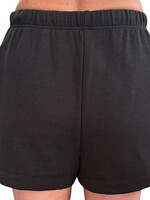 Black Flowy Shorts with Elastic Waist