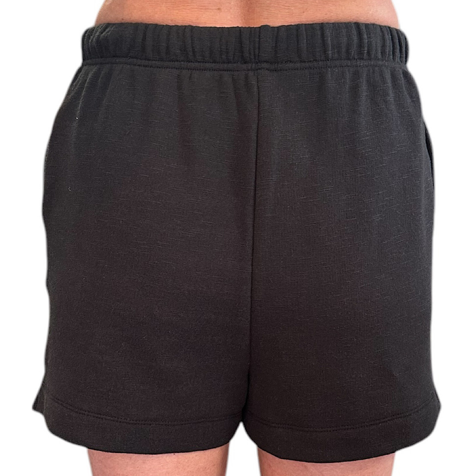 Black Flowy Shorts with Elastic Waist