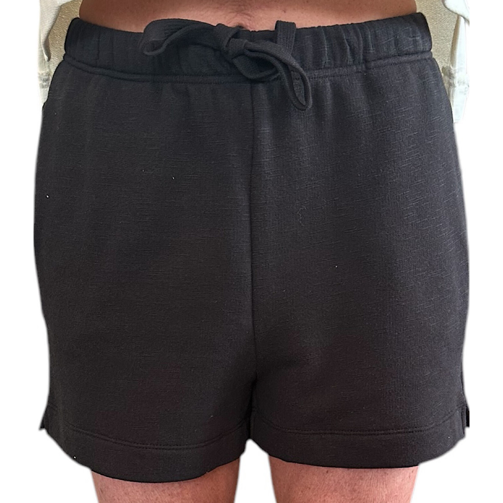 Black Flowy Shorts with Elastic Waist