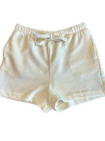 Whip Cream Flowy Shorts with Elastic Waist