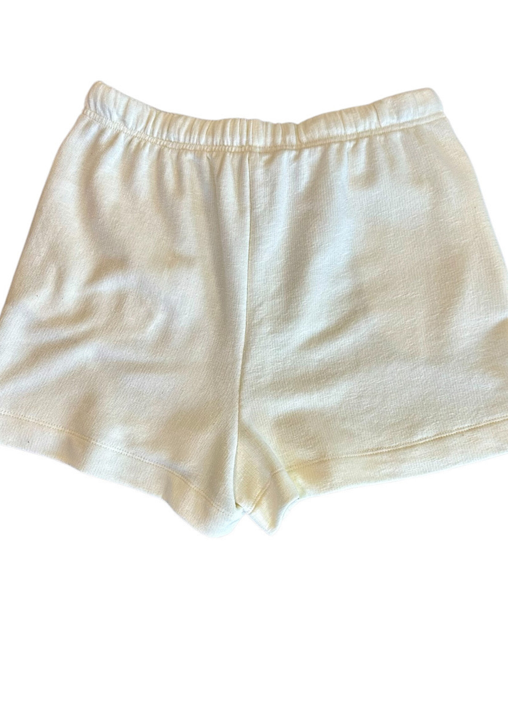Whip Cream Flowy Shorts with Elastic Waist