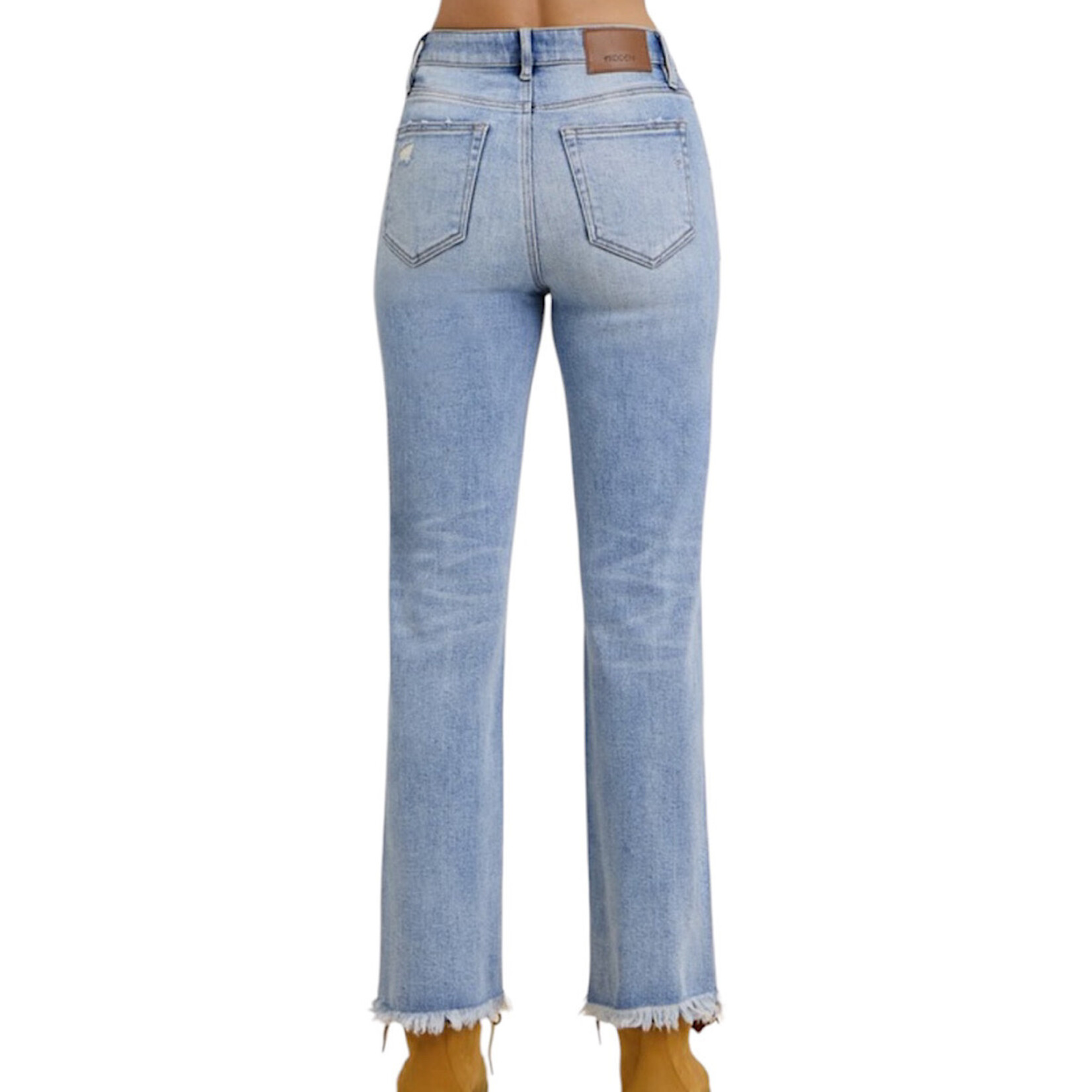 Hidden HD1555ST-ML Medium Light Wash Tracey High Rise Straight Fit Jeans