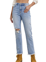 Hidden HD1555ST-ML Medium Light Wash Tracey High Rise Straight Fit Jeans