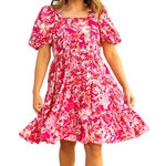 Pink Floral Dolly Doll Dress