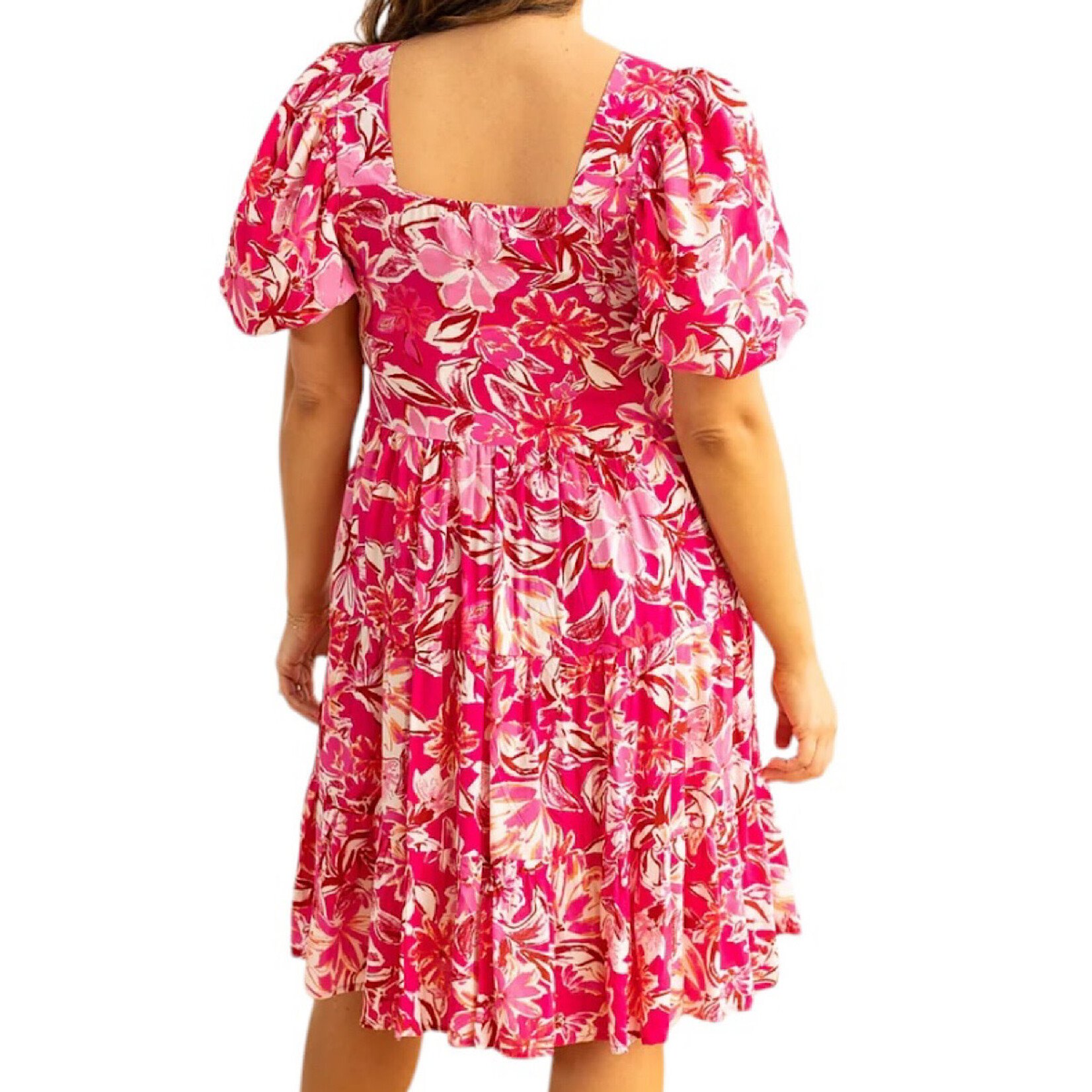 Pink Floral Dolly Doll Dress
