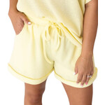 Yellow Waffle Knit Shorts