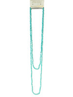 Double Wrap Beaded Slate Blue Necklace
