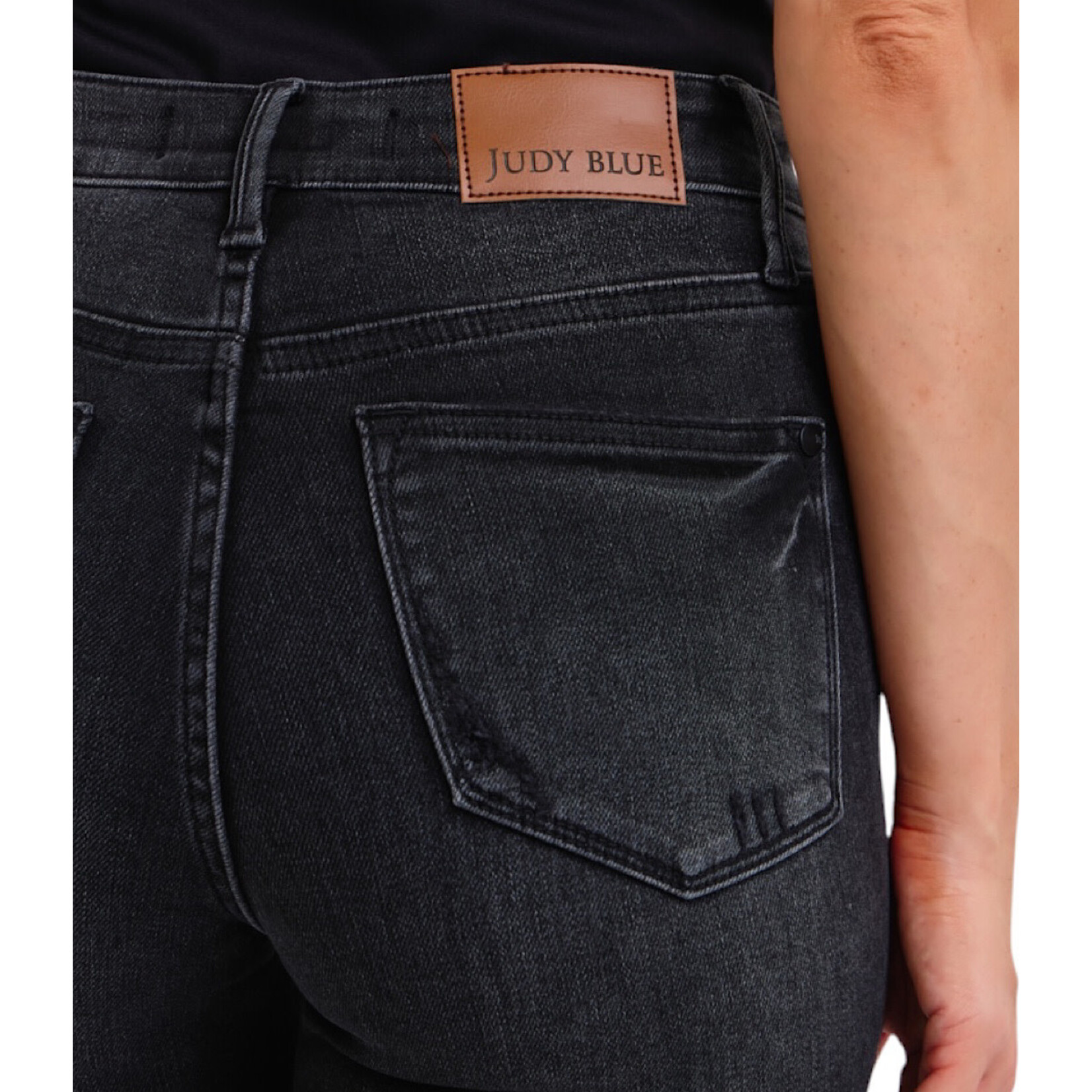 Judy Blue JB88878 Mid Rise  Black Tummy Control Skinny