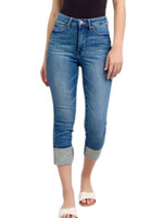 Judy Blue JB78114 H/W Tummy Control Cuff Capri/Crop 27" Jean