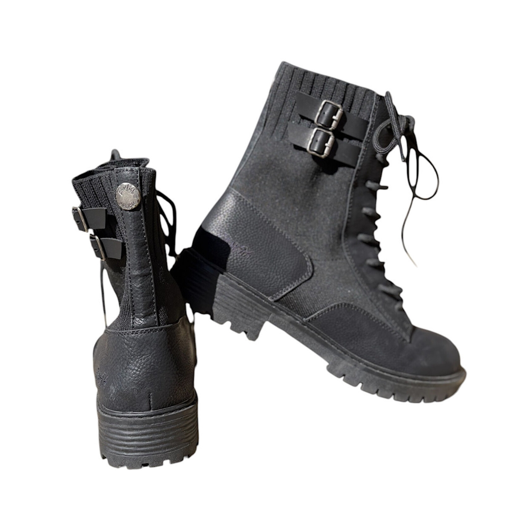 Blowfish Black Lace Up Combat Boot Size 9.5-RF