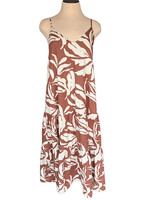 Cocoa Linen Tiered Mid Length Dress