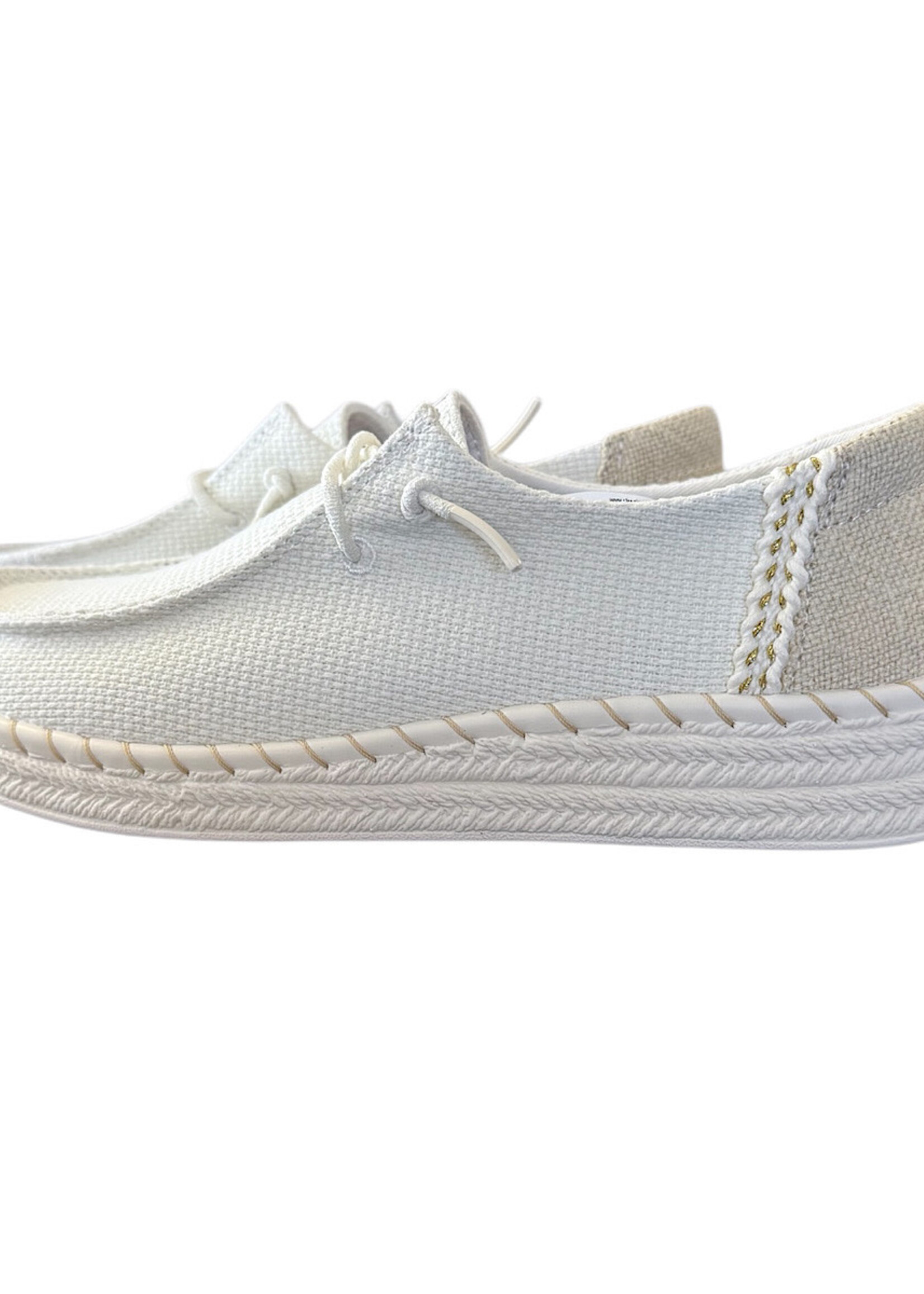 Hey Dude Hey Dude Wendy Espadrille Woven White Womens