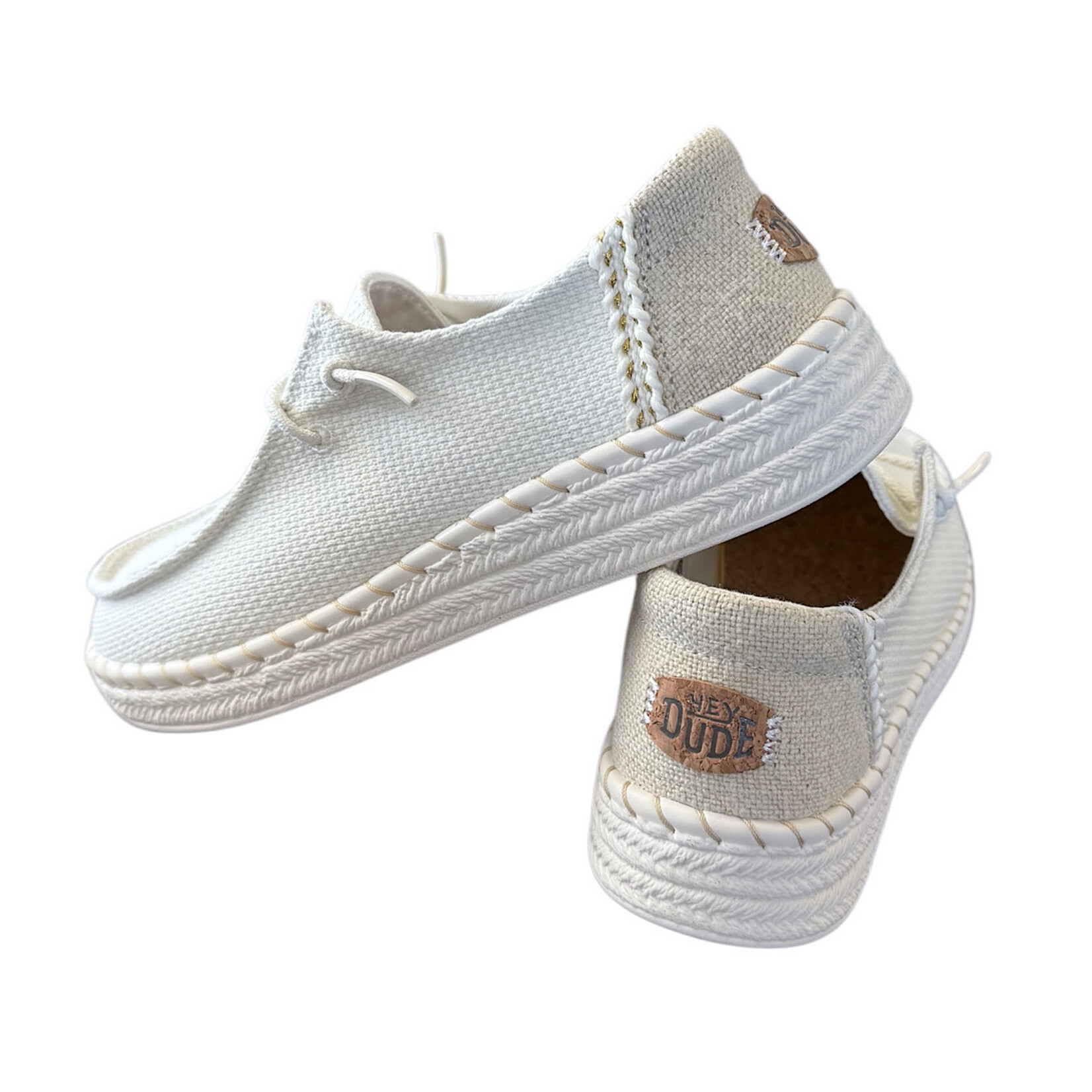 Hey Dude Hey Dude Wendy Espadrille Woven White Womens