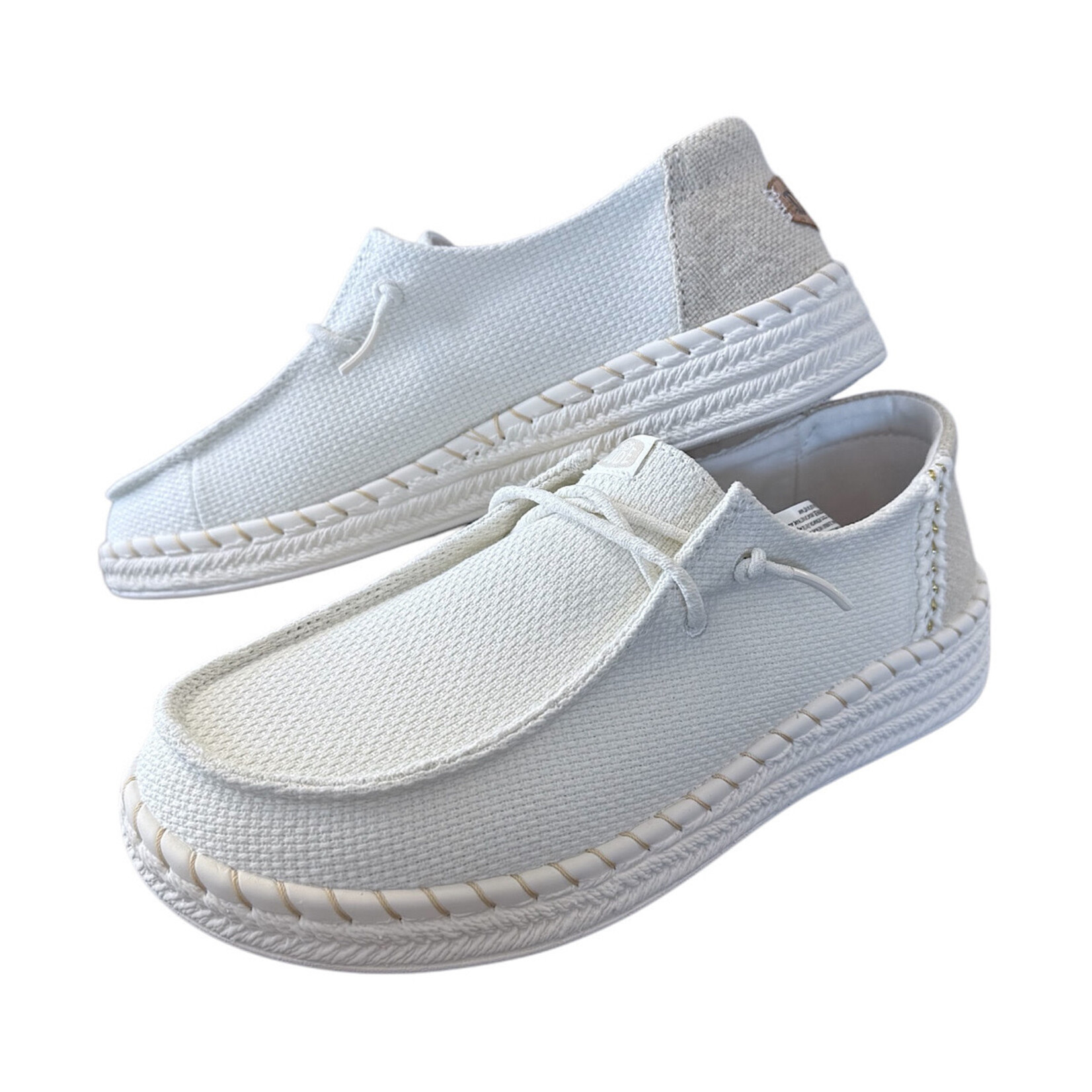 Hey Dude Hey Dude Wendy Espadrille Woven White Womens
