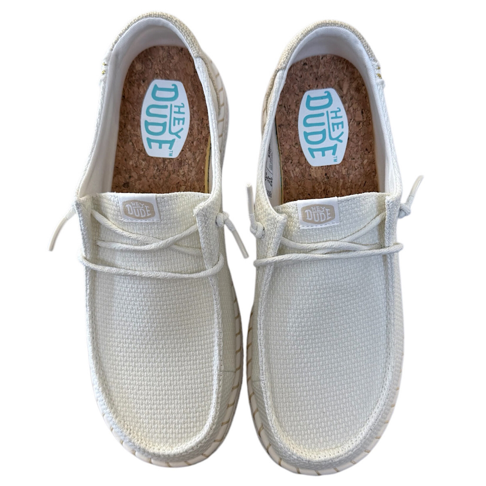 Hey Dude Hey Dude Wendy Espadrille Woven White Womens