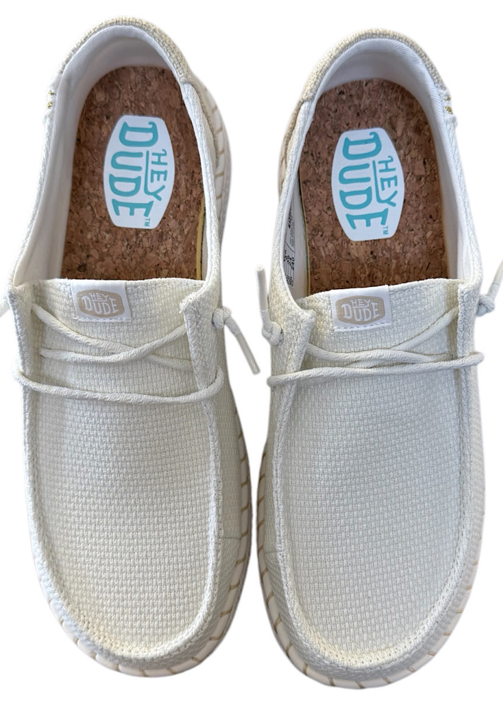 Hey Dude Hey Dude Wendy Espadrille Woven White Womens