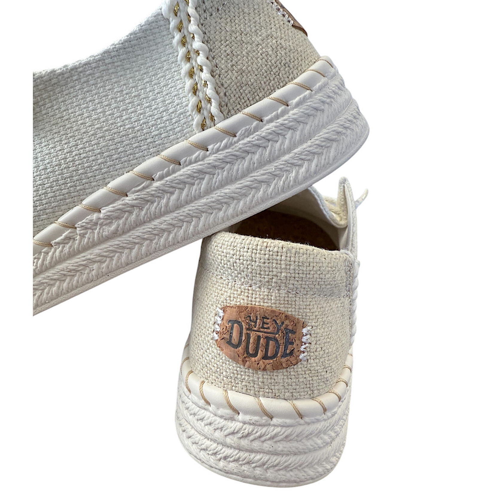 Hey Dude Hey Dude Wendy Espadrille Woven White Womens