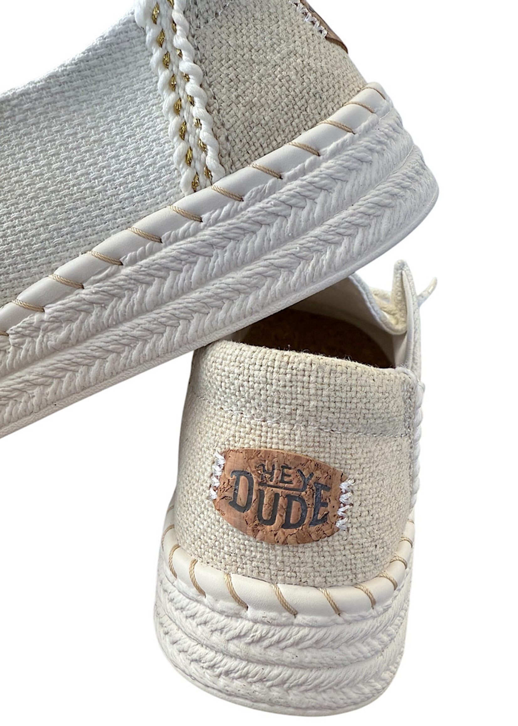 Hey Dude Hey Dude Wendy Espadrille Woven White Womens