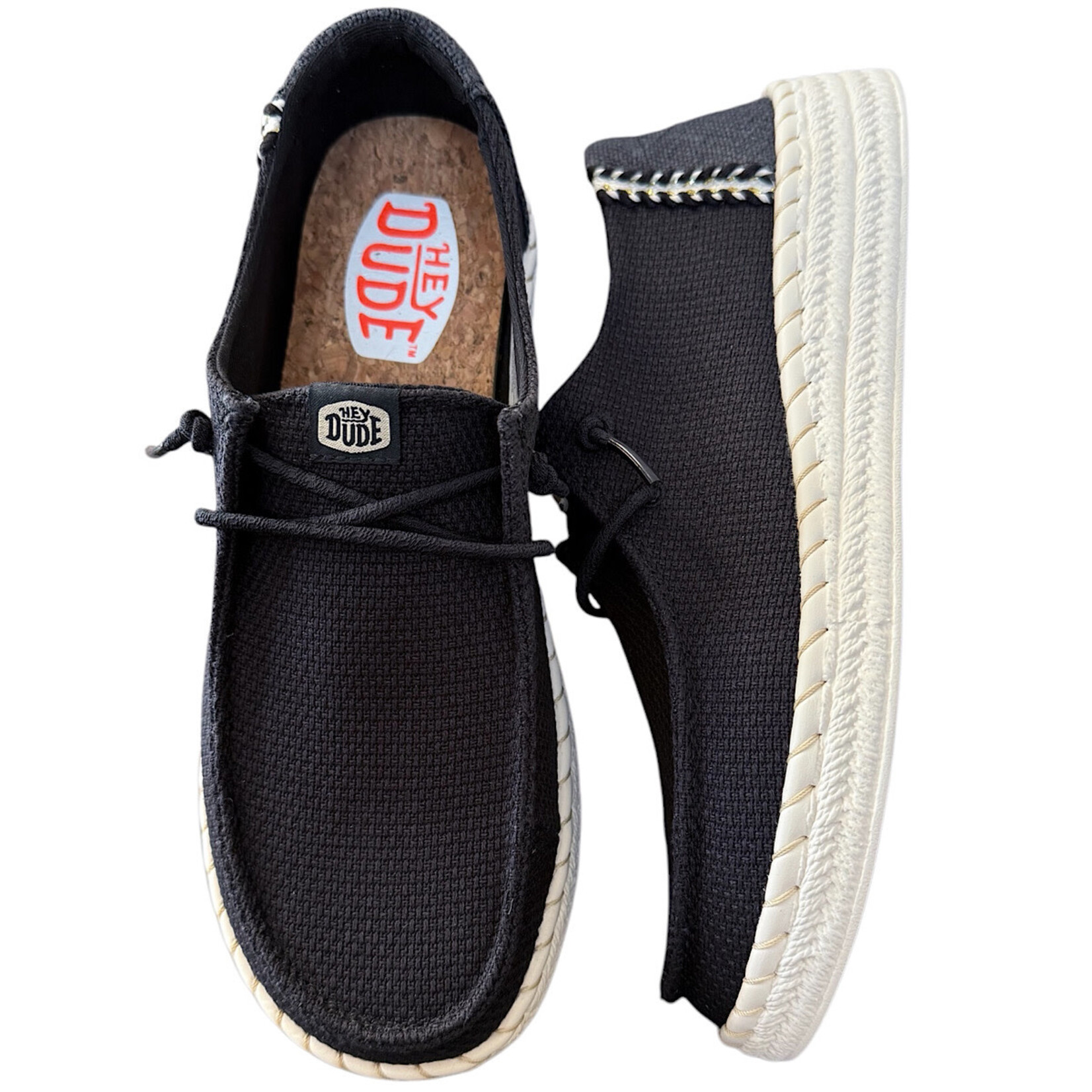 Hey Dude Hey Dude Wendy Espadrille Woven Black Womens